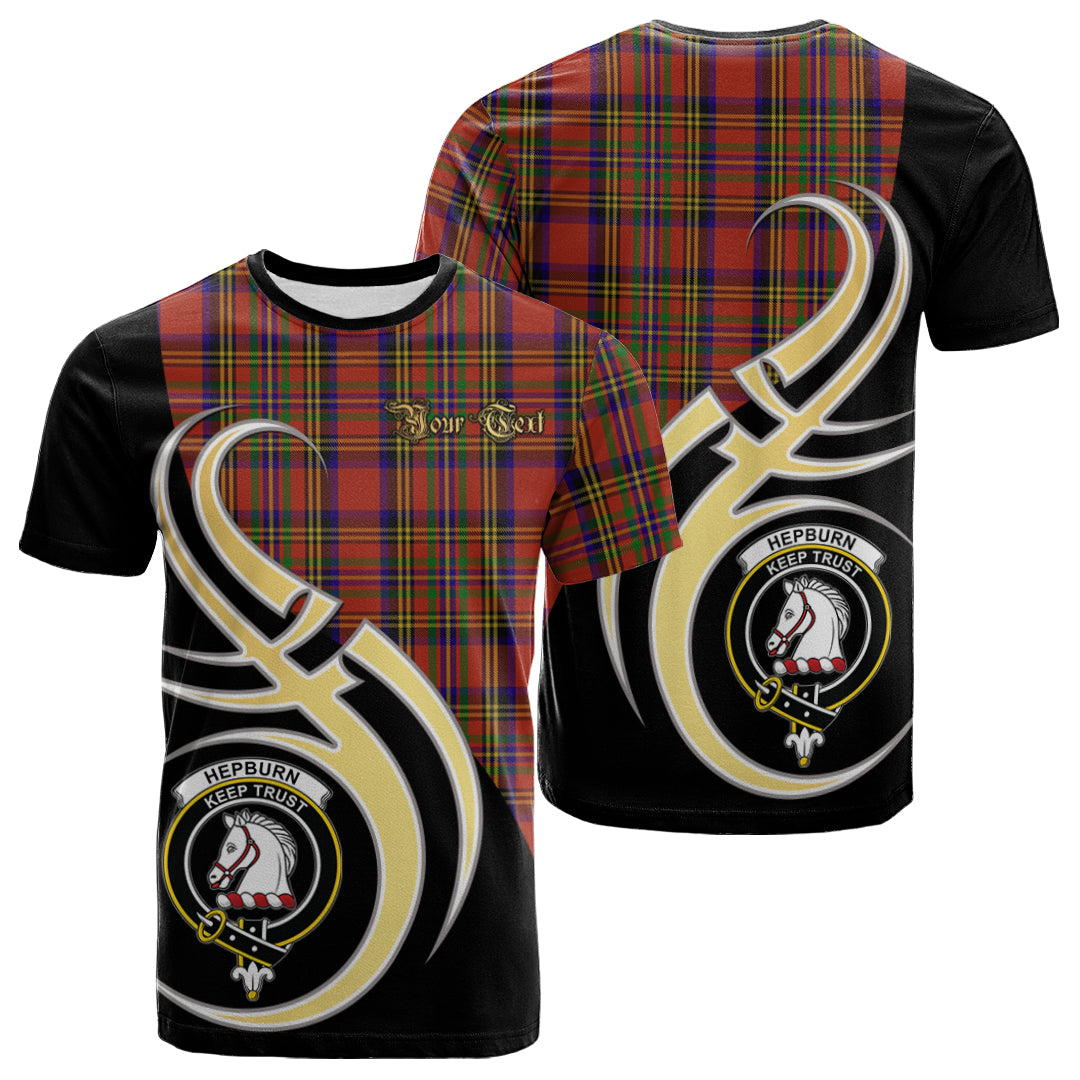 Printivon Hepburn Tartan Crest Believe In Me T Shirt