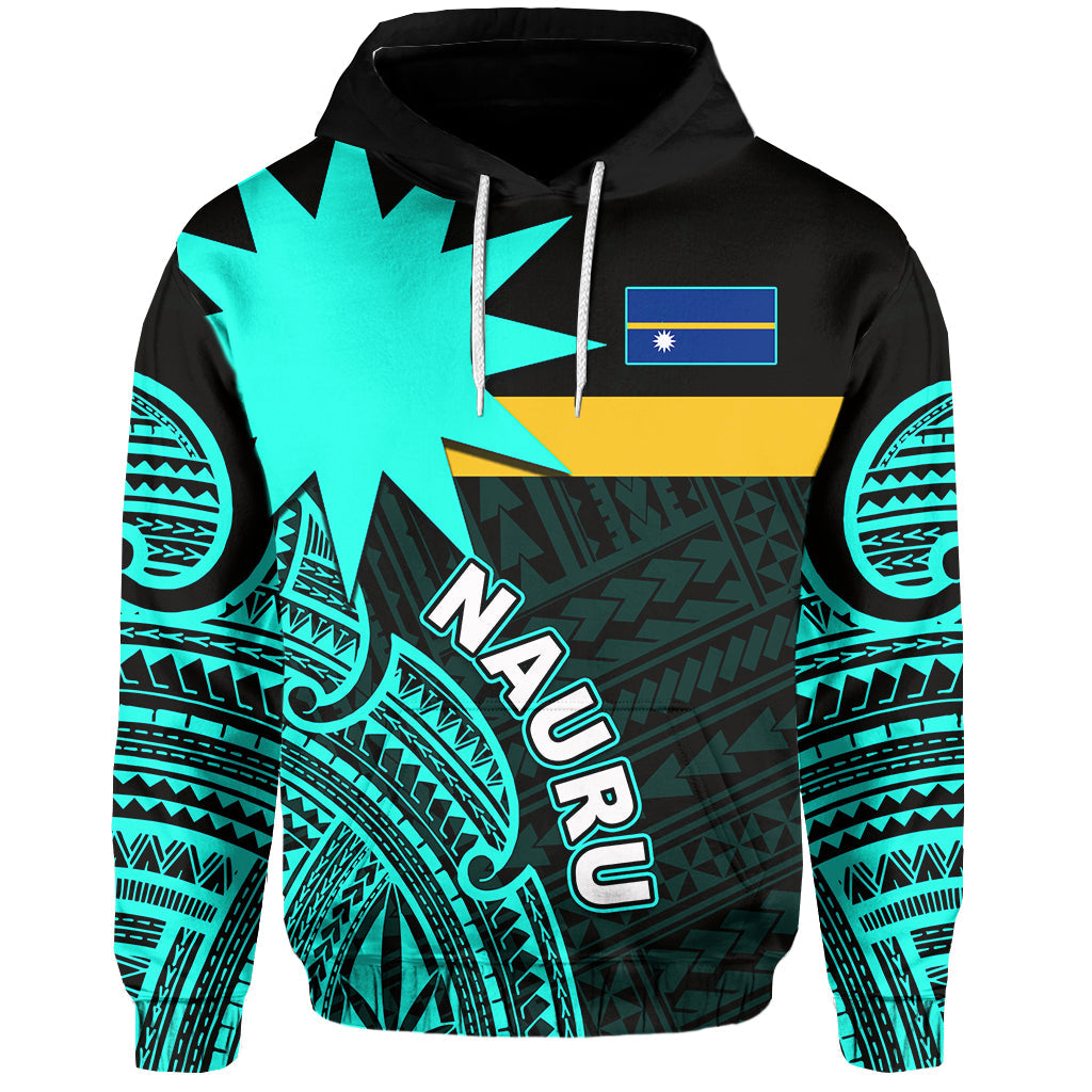 ( Personalised) Nauru Hoodie Flag In Heart No.4