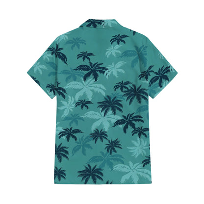 Coconut Tropical Tree Women's Dress Men's Shirt Couple Suit Polynesian Matching Outfit For Couple