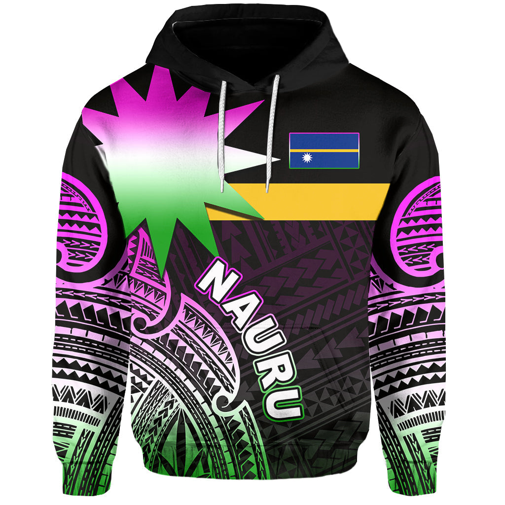 ( Personalised) Nauru Hoodie Flag In Heart No.2