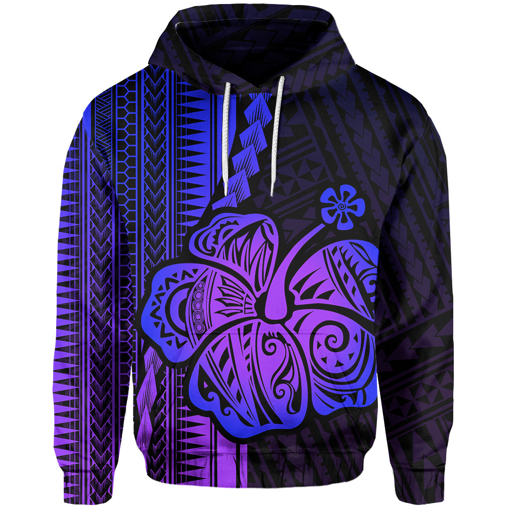 ( Personalised)Polynesian Hibiscus Hoodie Hawaiian Style No.3