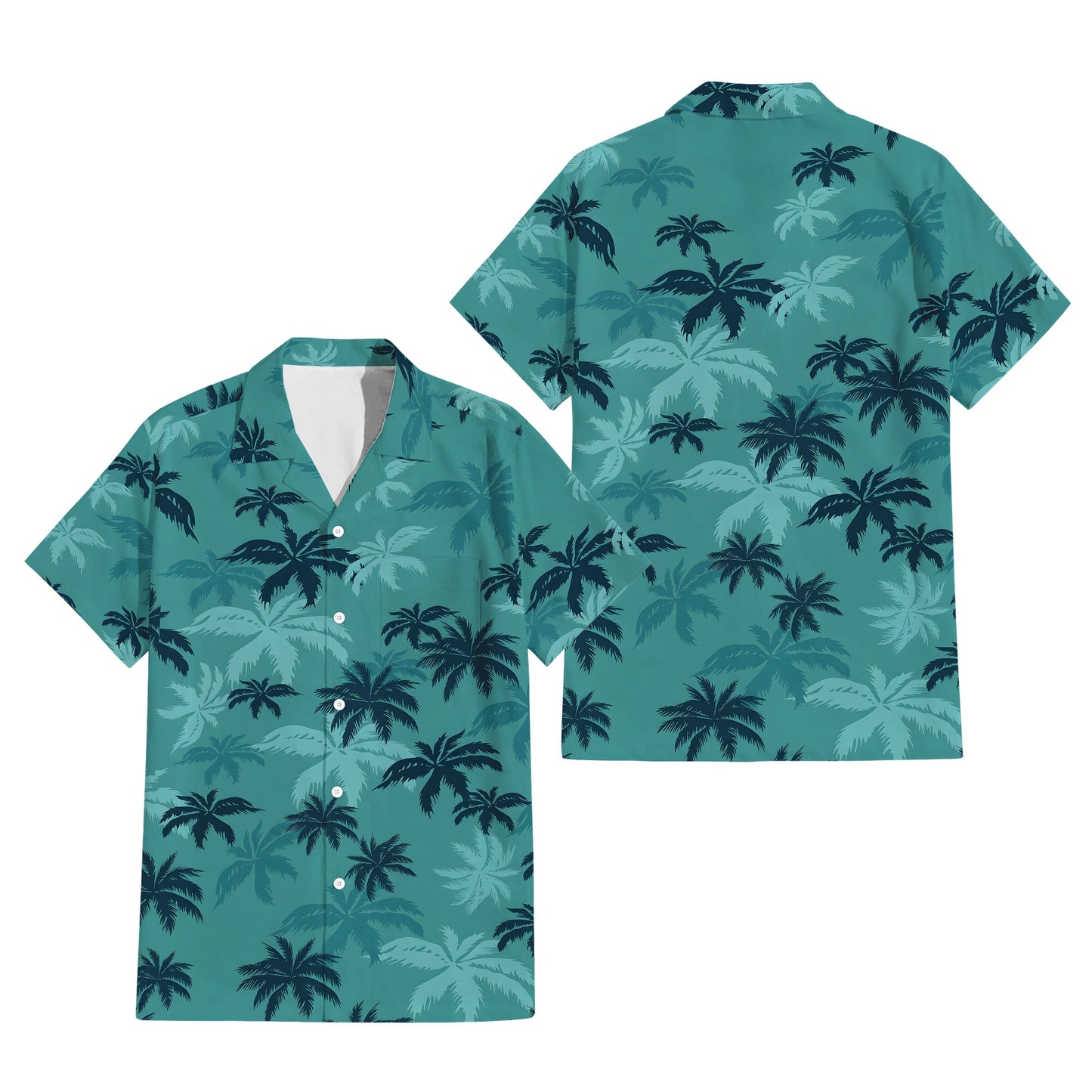 Coconut Tropical Tree Women's Dress Men's Shirt Couple Suit Polynesian Matching Outfit For Couple