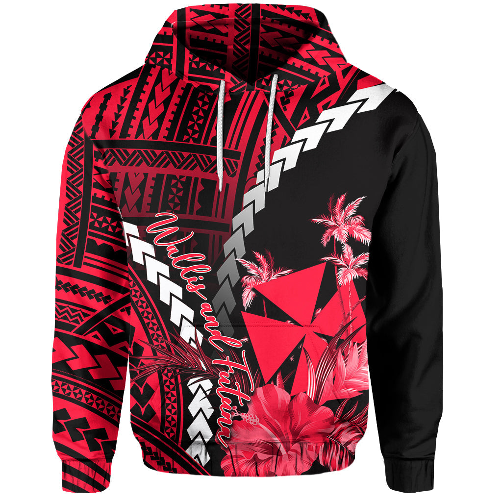 ( Personalised)Wallis and Futuna Hoodie Polynesian Style Red Color