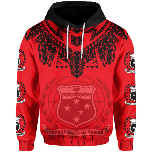Samoa Independence Day Tribal Tattoo Coat Of Arms Hoodie No.1