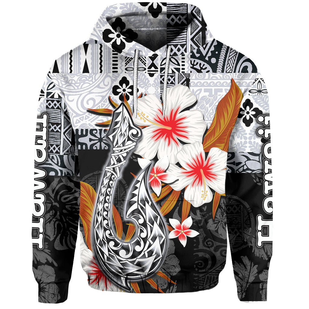 ( Personalised) Hawaii Fish Hook Hoodie Black Style
