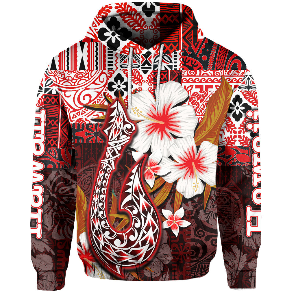 ( Personalised) Hawaii Fish Hook Hoodie Red Style