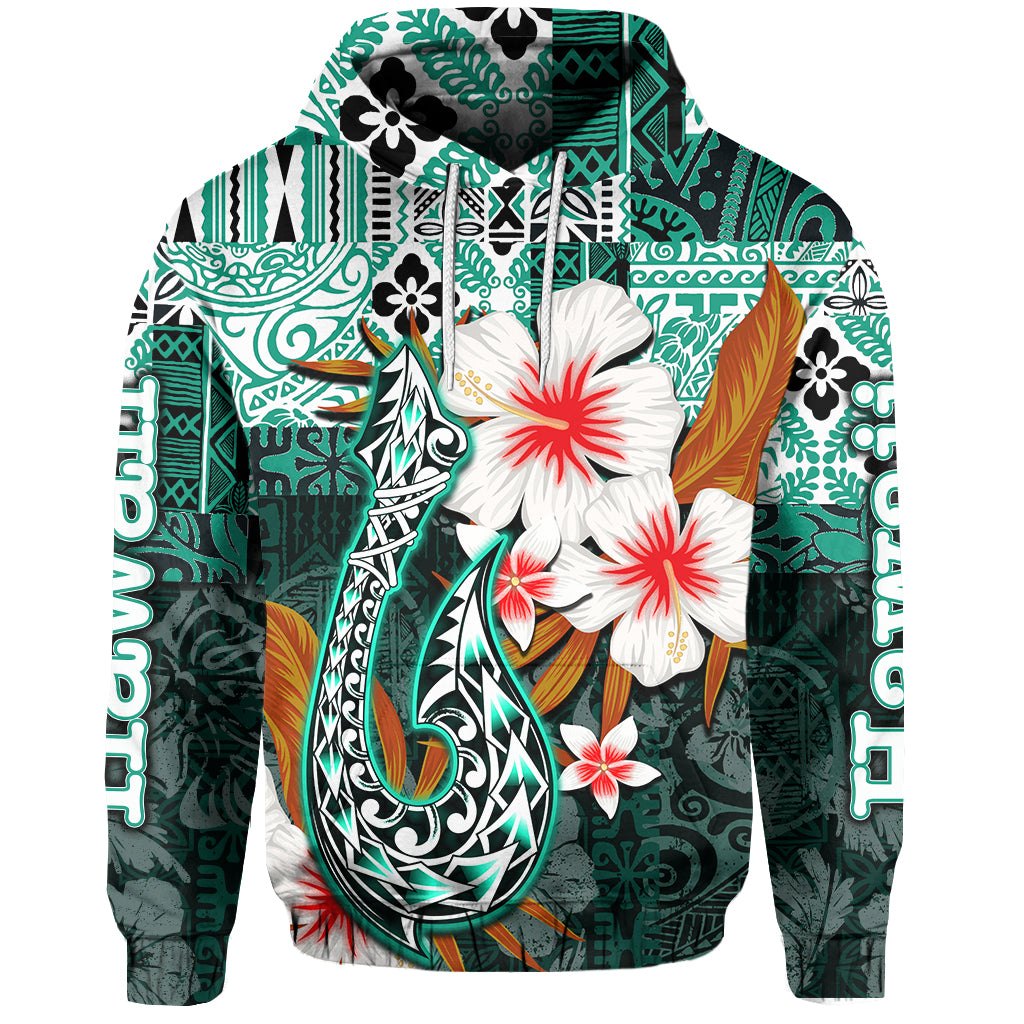 ( Personalised) Hawaii Fish Hook Hoodie Green Style