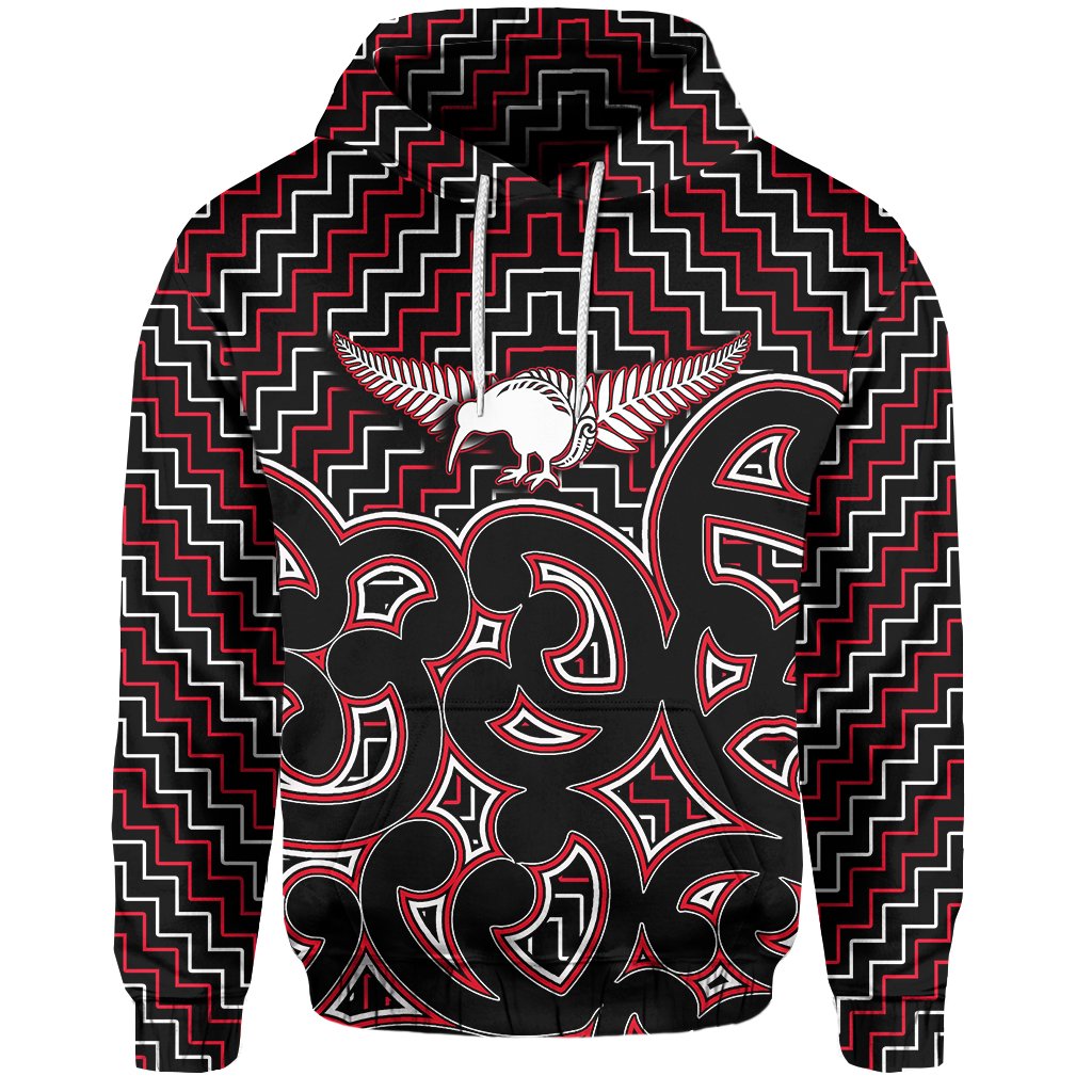 New Zealand Hoodie Maori Graphic Tee patterns Red