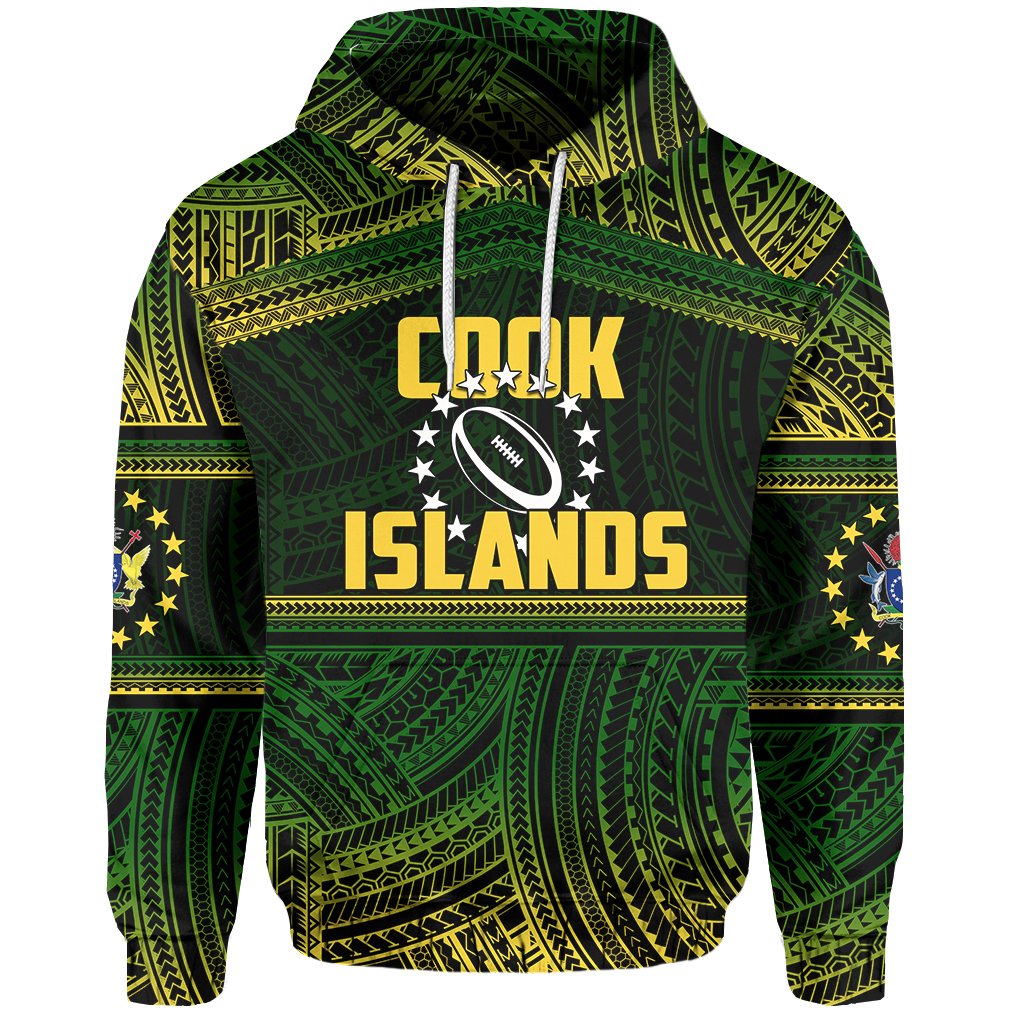( Personalised)Cook Islands Rugby Polynesian Patterns Hoodie