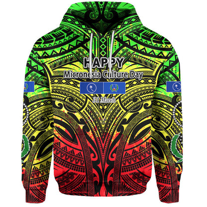Micronesia Culture Day Hoodie Chuuk And Pohnpei Reggae Style