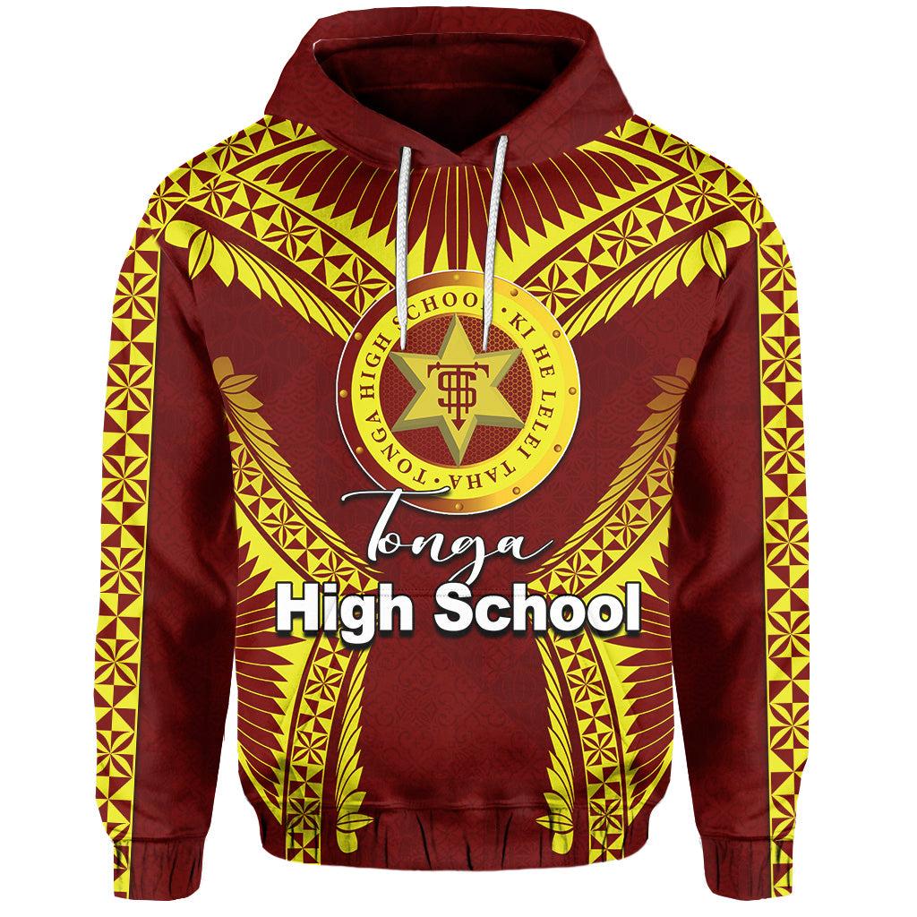 Tonga High School Hoodie Yellow Style All Over Print