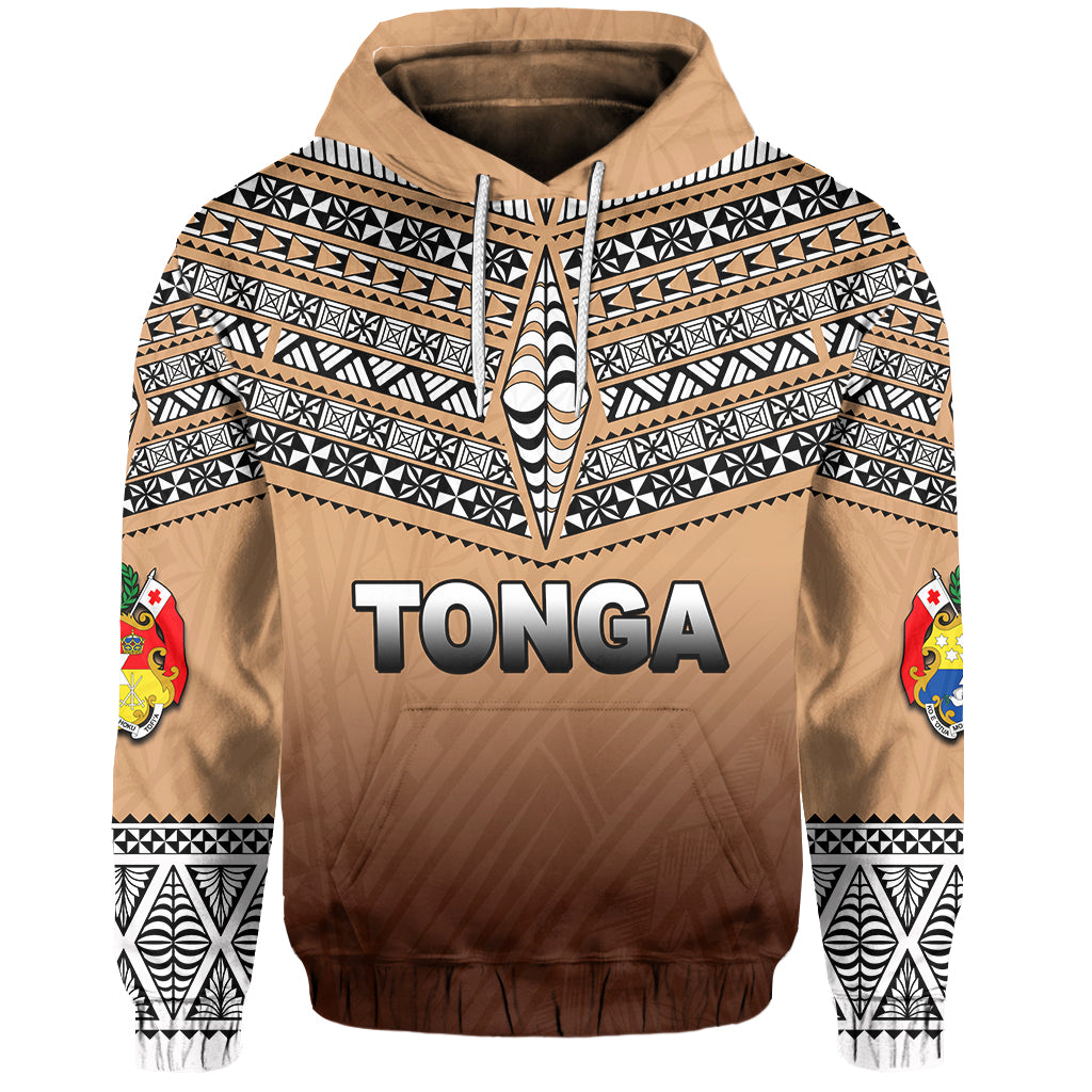 ( Personalised) Tonga Hoodie Ngatu Polynesian Gold Style