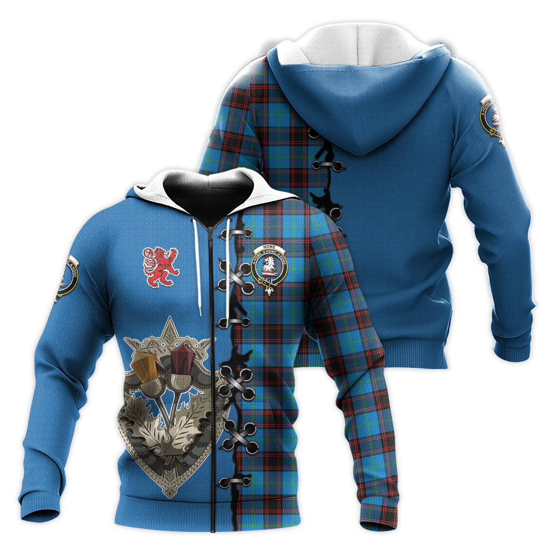 Printivon Home Ancient Tartan Hoodie Lion Rampant And Celtic Thistle Style
