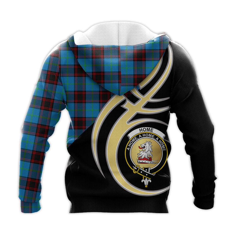 Printivon Home Ancient Clan Believe In Me Crest Tartan Knitted Hoodie Custom Your Text