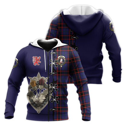 Printivon Home Modern Tartan Hoodie Lion Rampant And Celtic Thistle Style