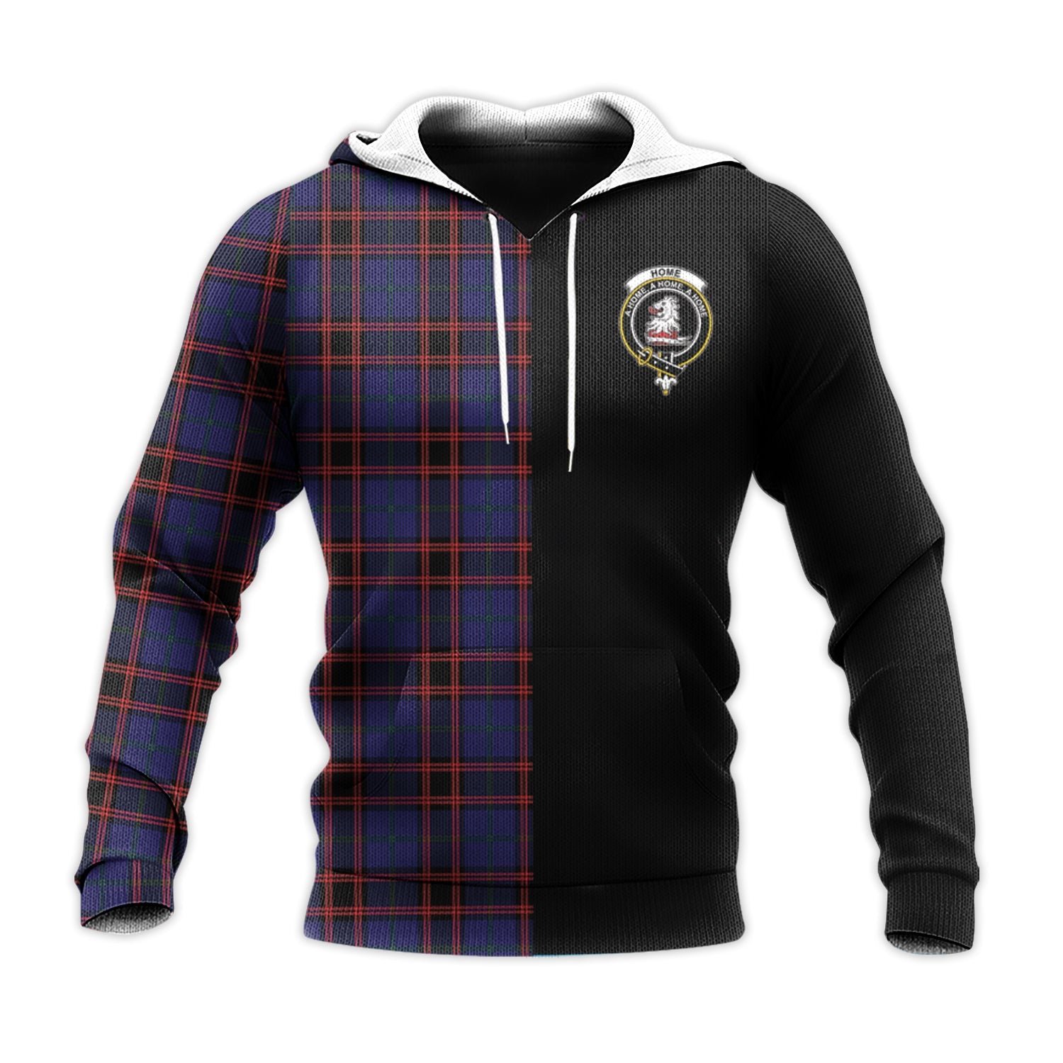 Printivon Home Modern Tartan Personalize Half Hoodie