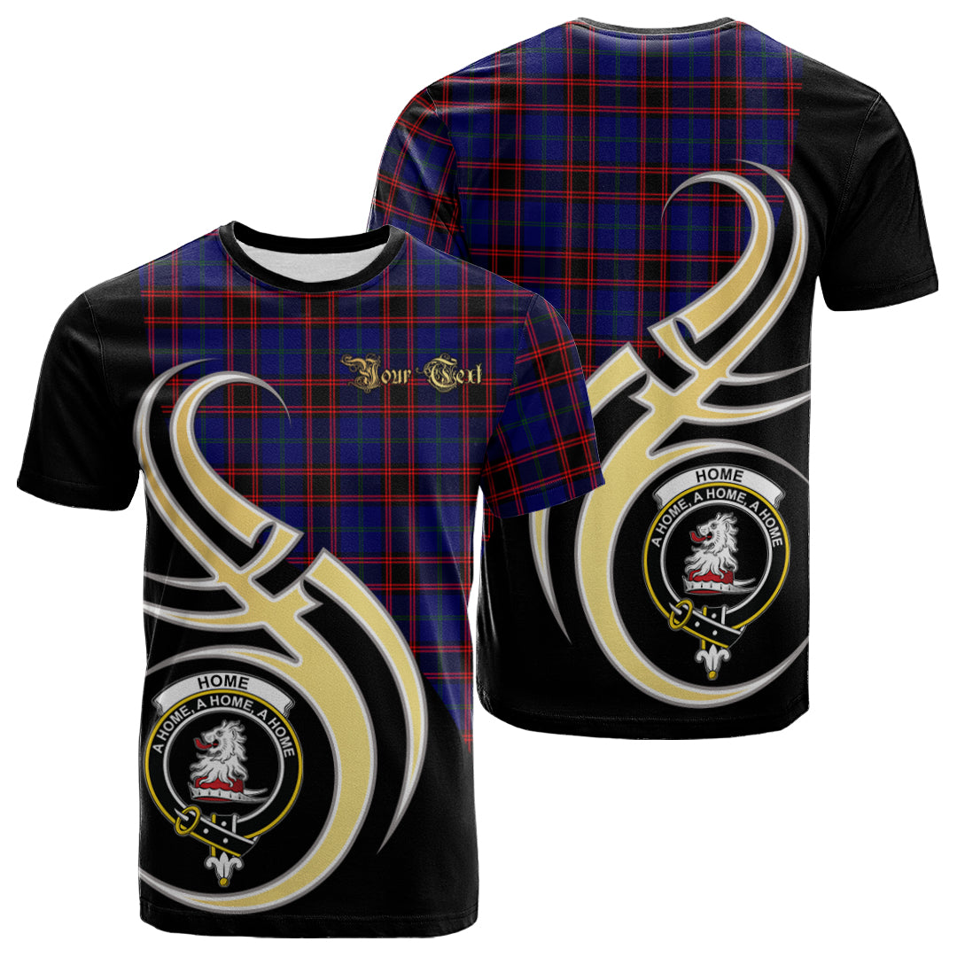 Printivon Home Modern Tartan Crest Believe In Me T Shirt