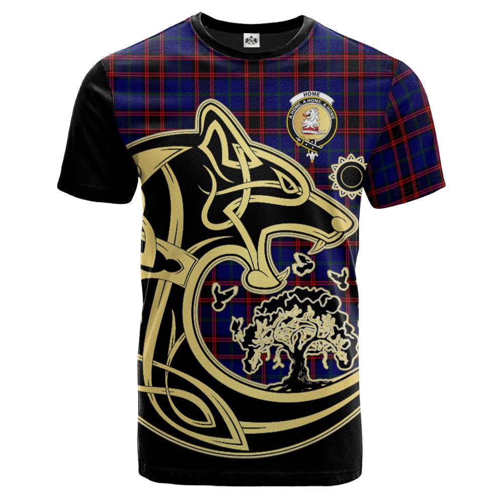 Printivon Home Modern Crest Celtic Wolf Tartan T Shirt Custom Your Text