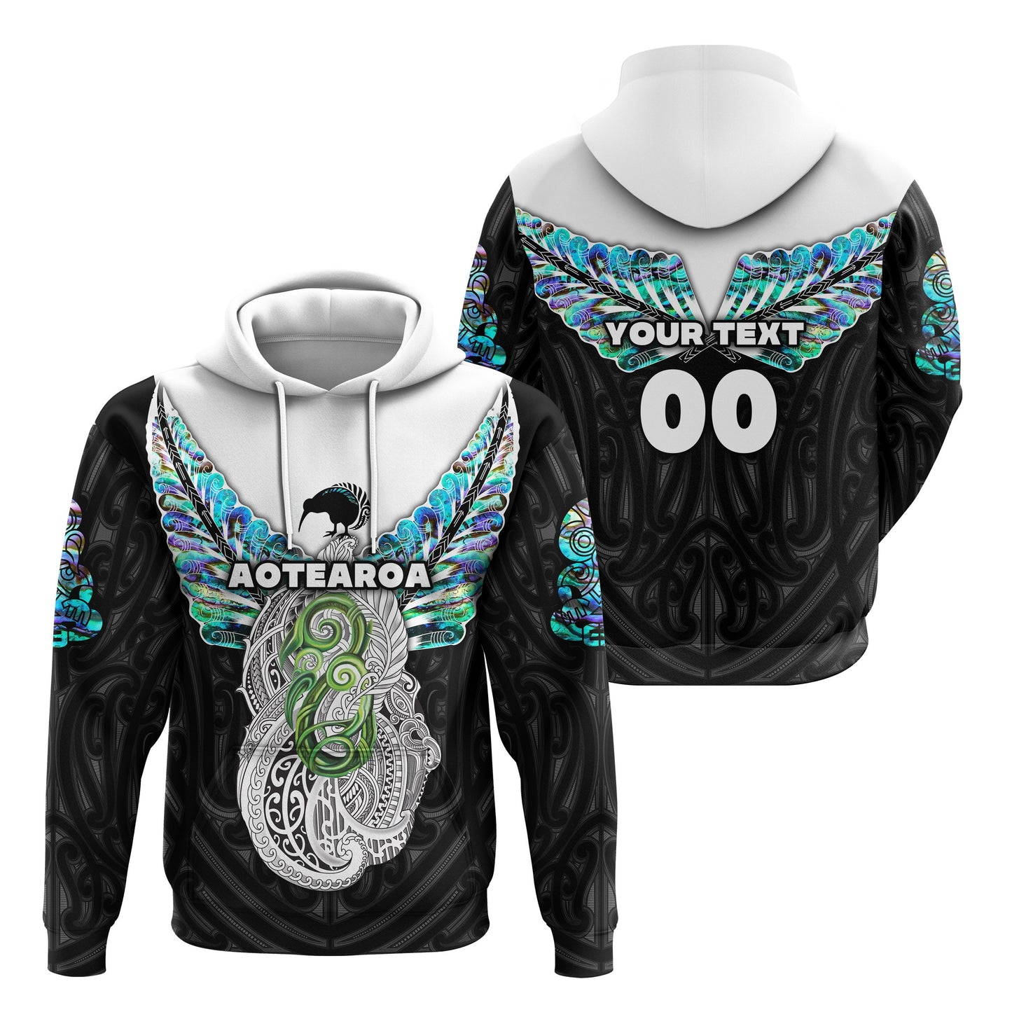 Custom Text Maori Aotearoa Hoodie New Zealand Simple Sport Style