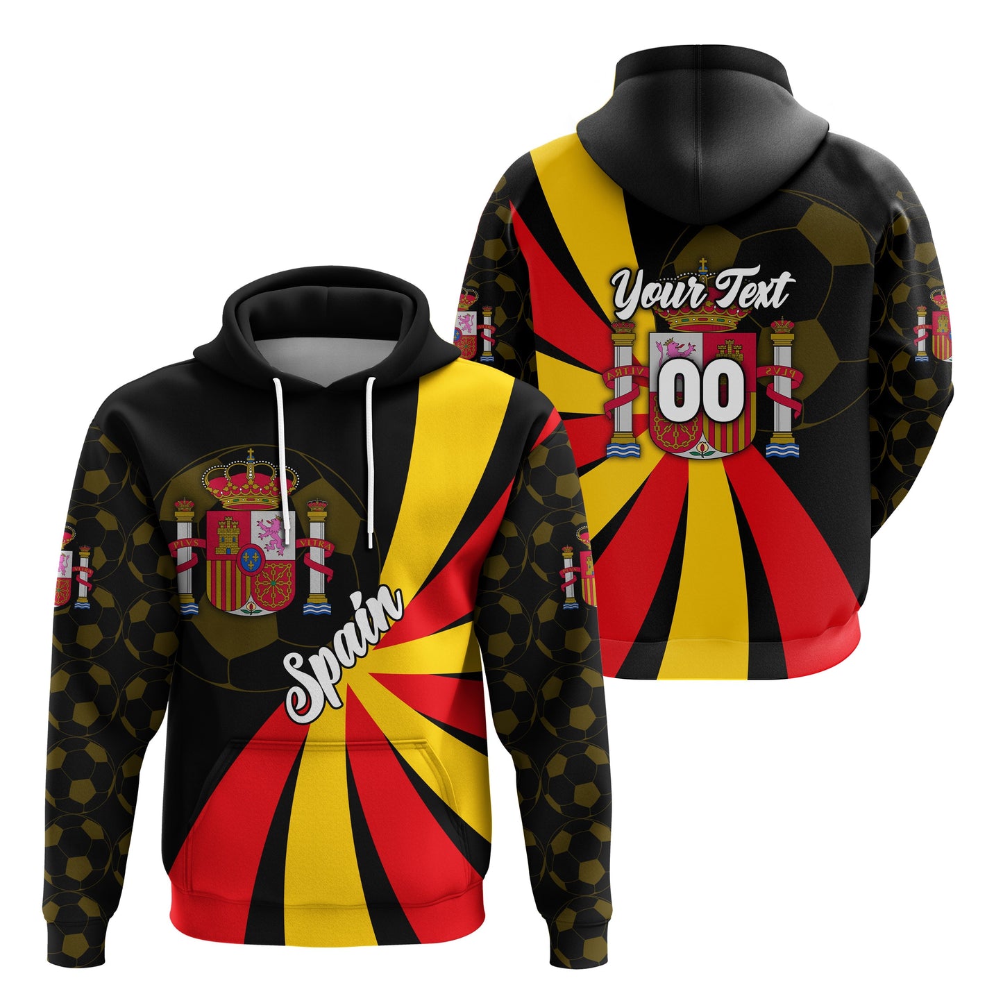 Custom Spain Football 2021 Hoodie Sport Style