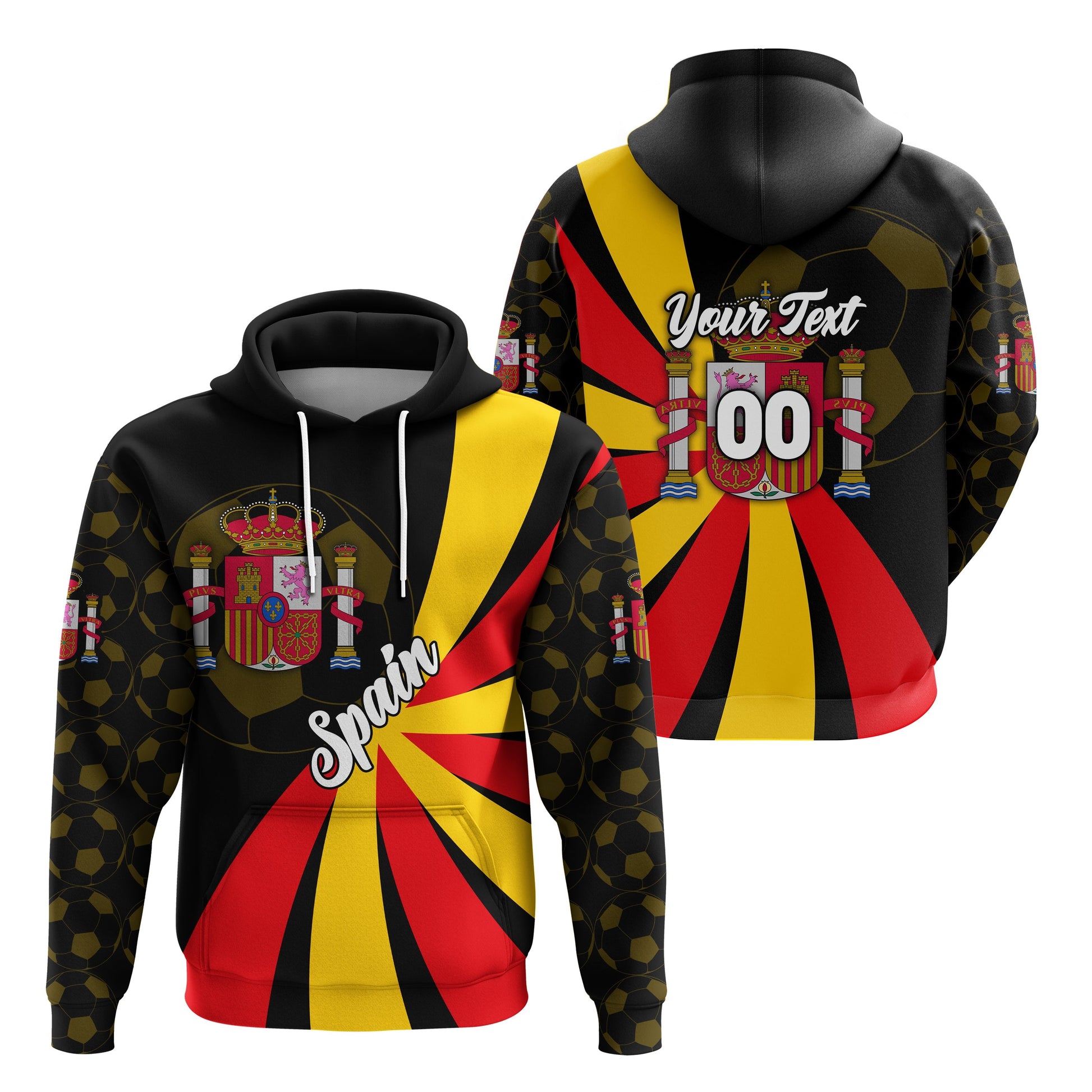 Custom Spain Football 2021 Hoodie Sport Style
