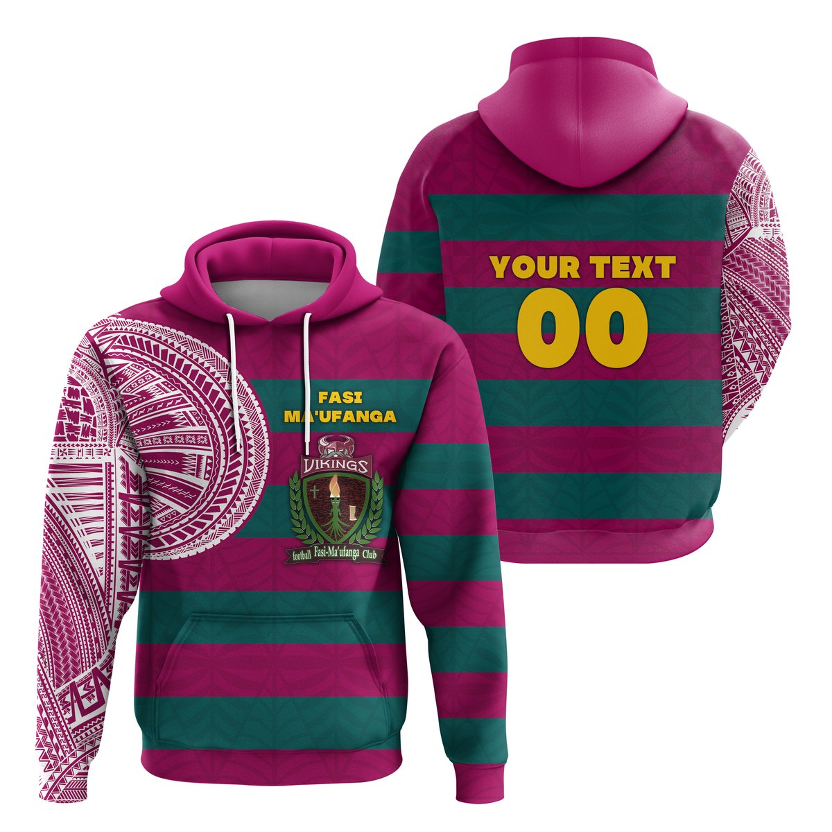 ( Personalised) Fasi Maufanga Football Hoodie Tattoo Style
