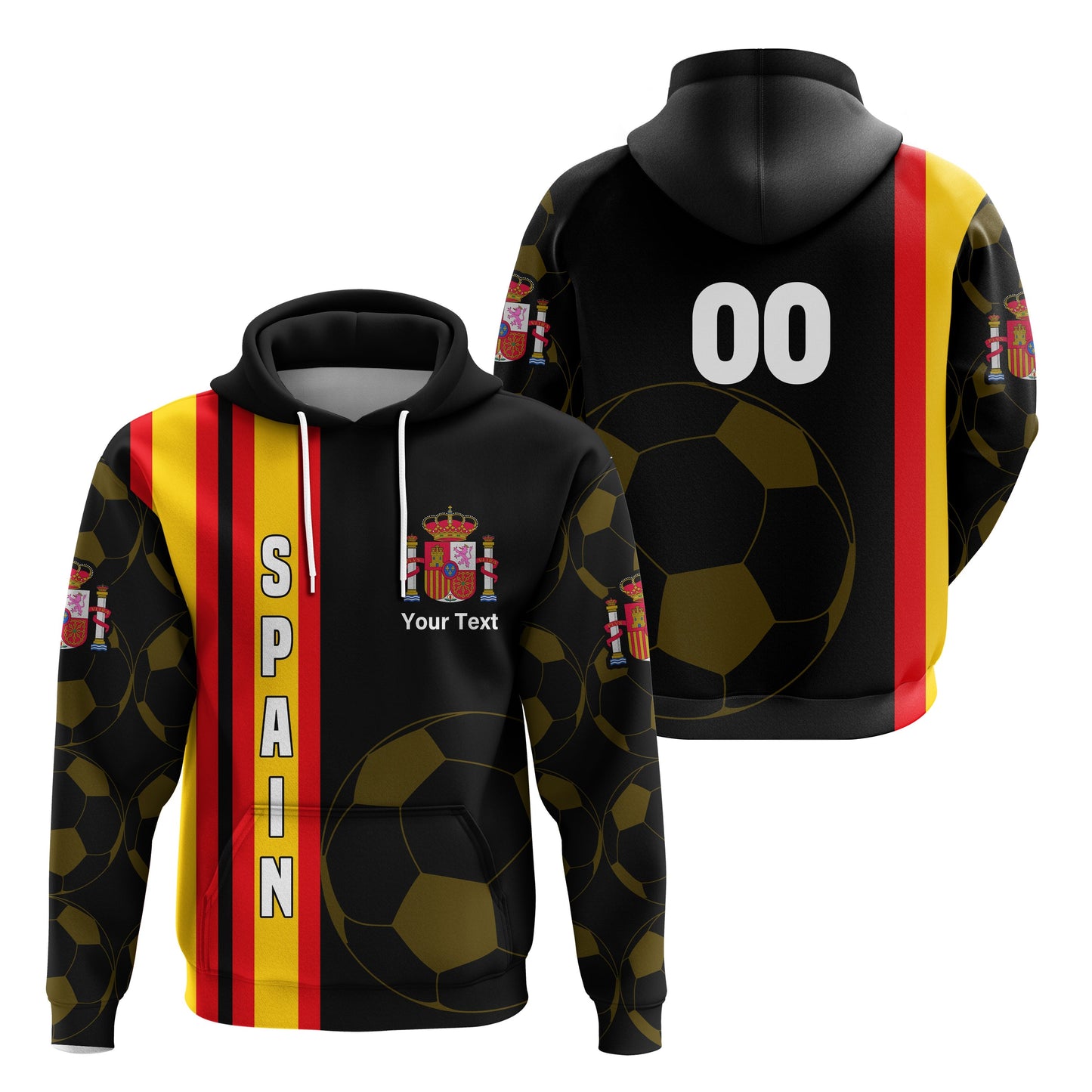 Custom Spain Football 2021 Hoodie Simple Style