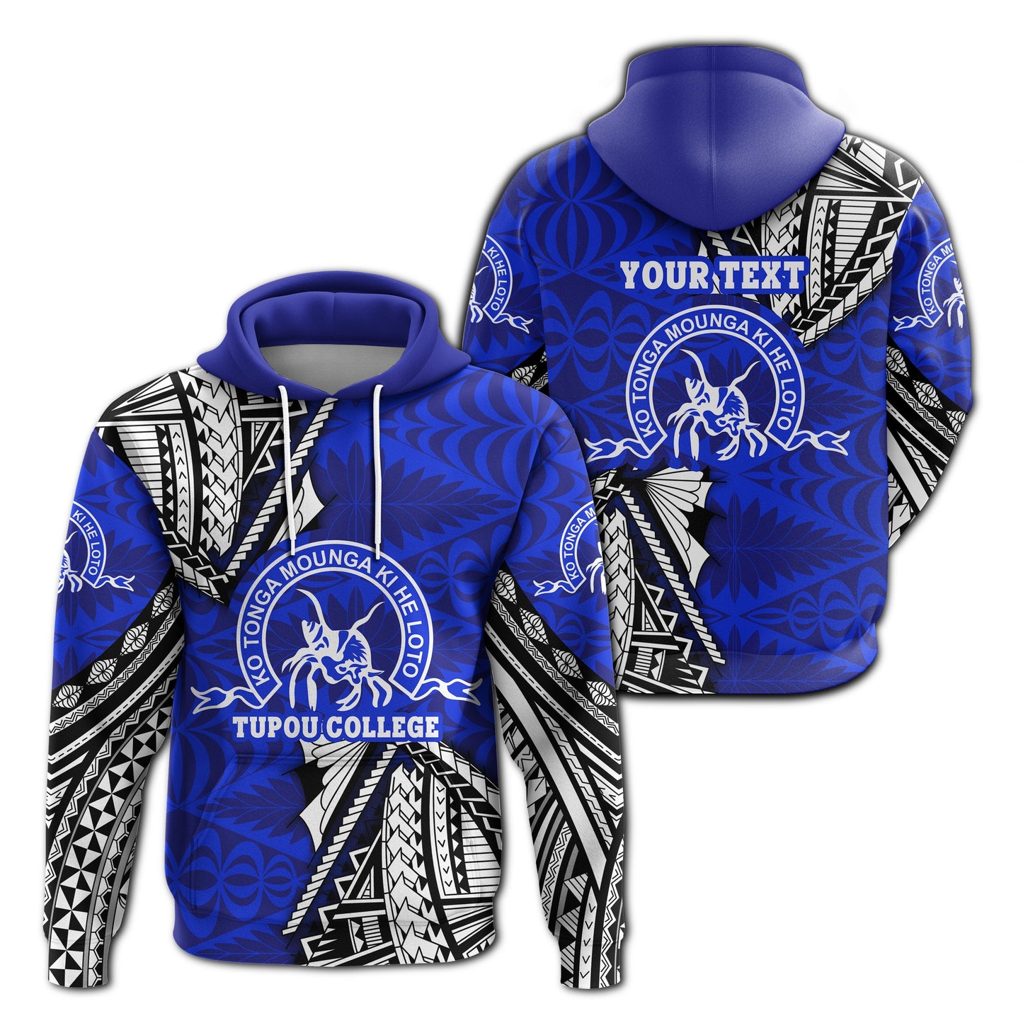 Custom Text Kolisi Ko Tupou College Tonga Hoodie Polynesian Version Special