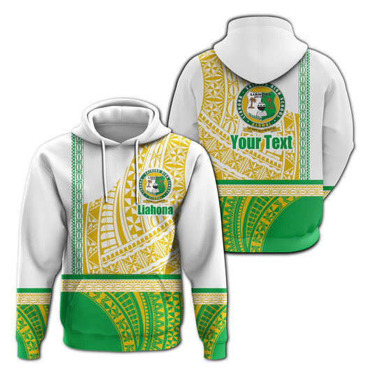Custom Text Liahona Tonga Hoodie Polynesian Traditional Style