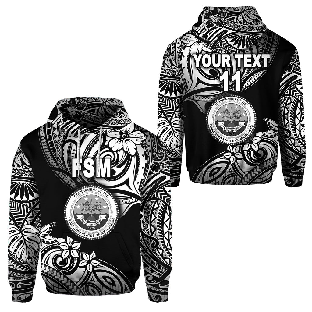 ( Personalised) Federated States of Micronesia Hoodie Unique Vibes Black