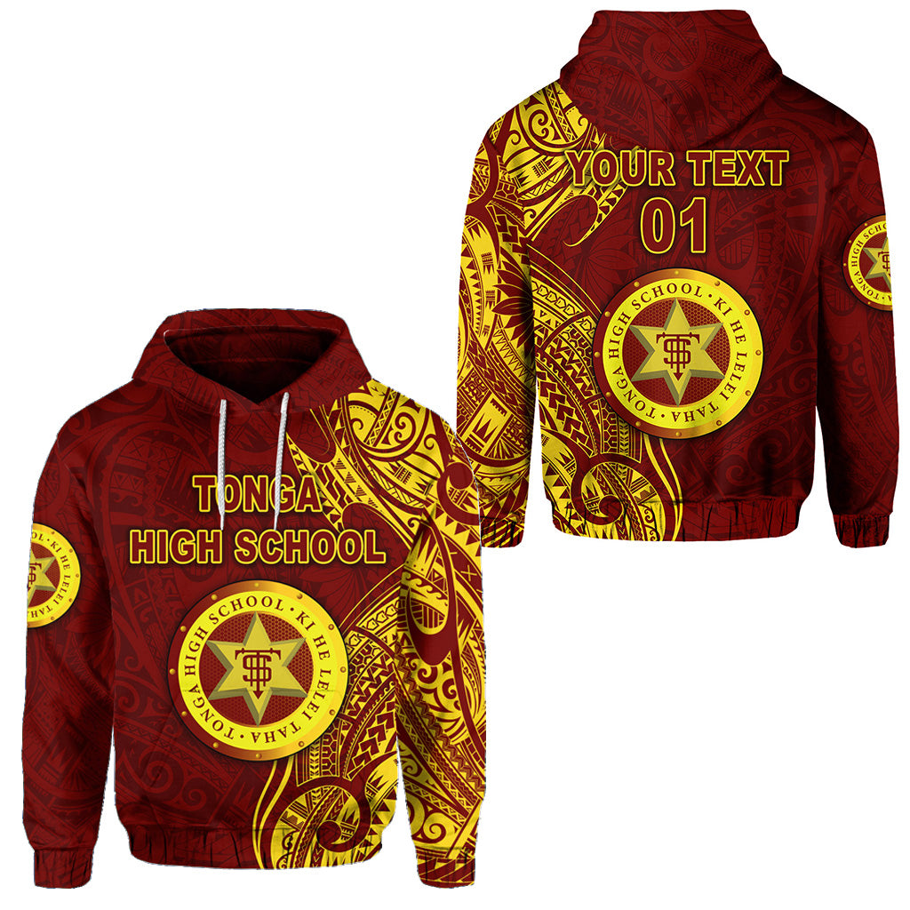 Custom Text Tonga High School Hoodie Simple Vibes Maroon, Custom Text And Number