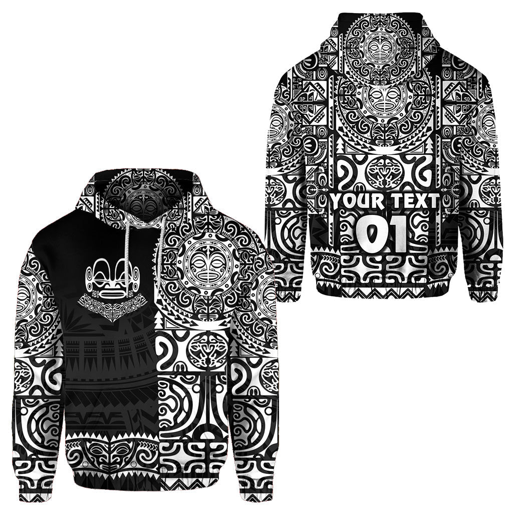 ( Personalised) Marquesas Islands Hoodie Marquesan Tattoo Unique Style Black