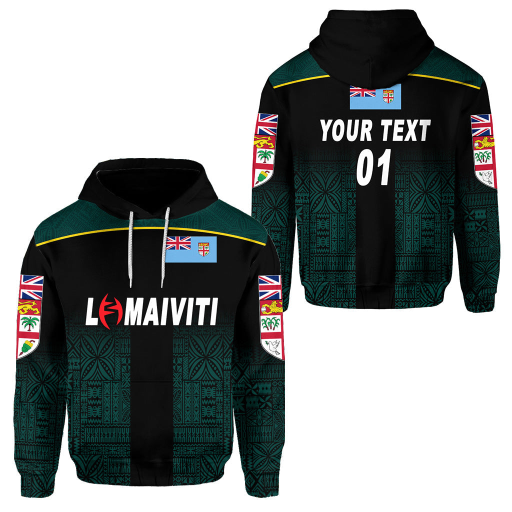 ( Personalised) Fiji Lomaiviti Rugby Hoodie Simple Vibes, Text And Number
