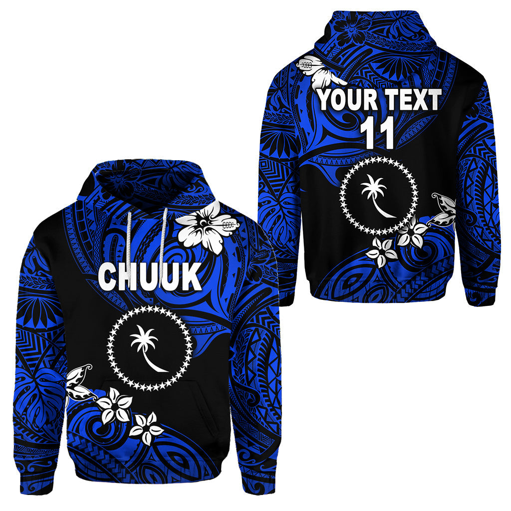 ( Personalised) FSM Chuuk Hoodie Unique Vibes Blue