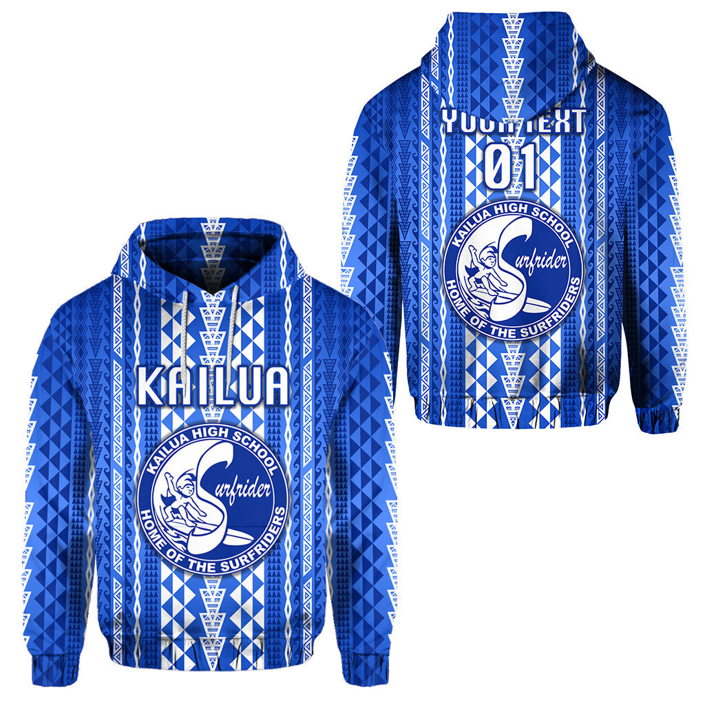( Personalised) Hawaii Kailua High School Hoodie Surfriders Simple Style
