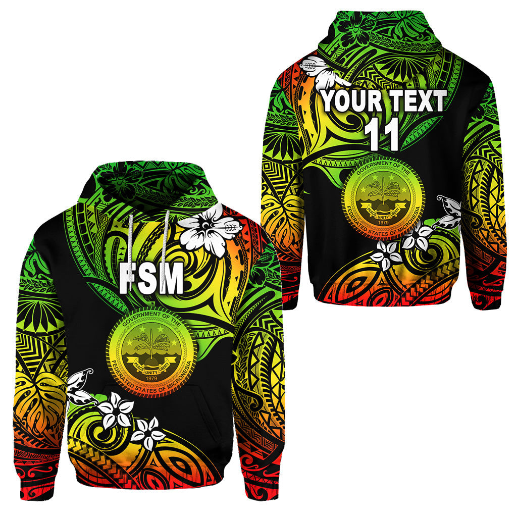 ( Personalised) Federated States of Micronesia Hoodie Unique Vibes Reggae
