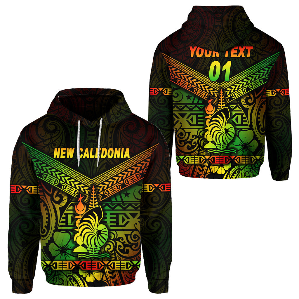 ( Personalised) New Caledonia Hoodie Simple Style Reggae