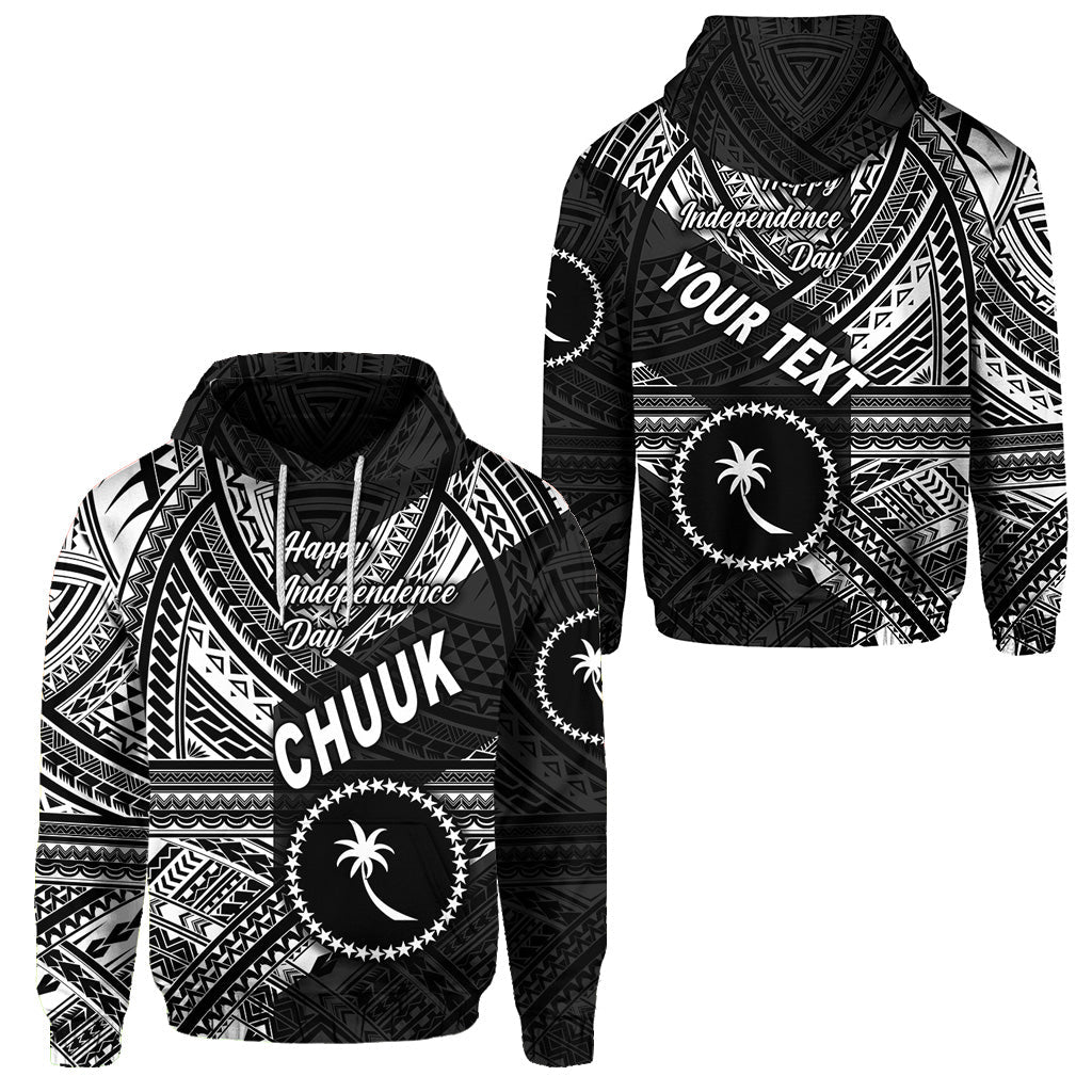 ( Personalised) FSM Chuuk Hoodie Happy Independence Day Original Vibes Black