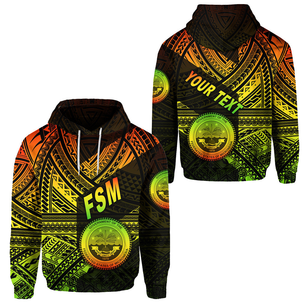 ( Personalised) Federated States of Micronesia Hoodie FSM Original Style Reggae