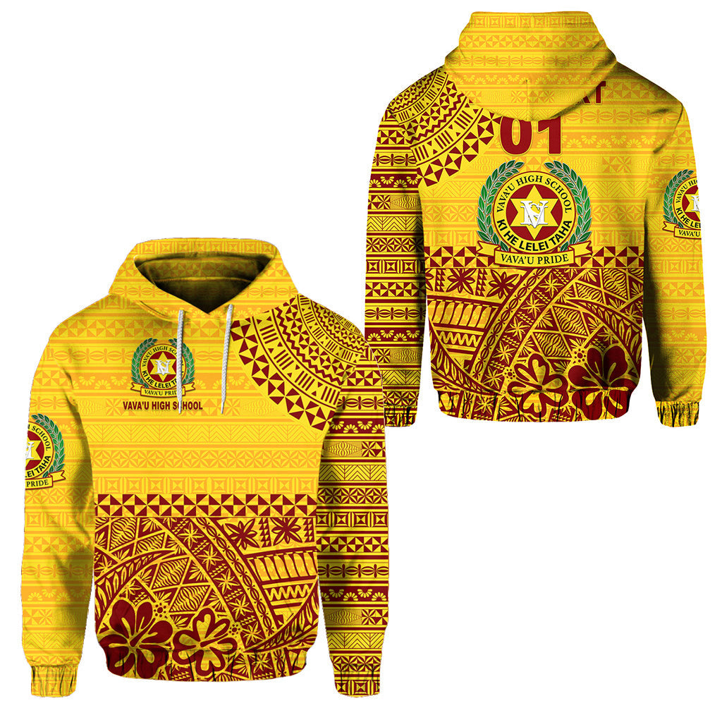 ( Personalised) Tonga Vava'u High School Hoodie Kupesi Vibes Yellow