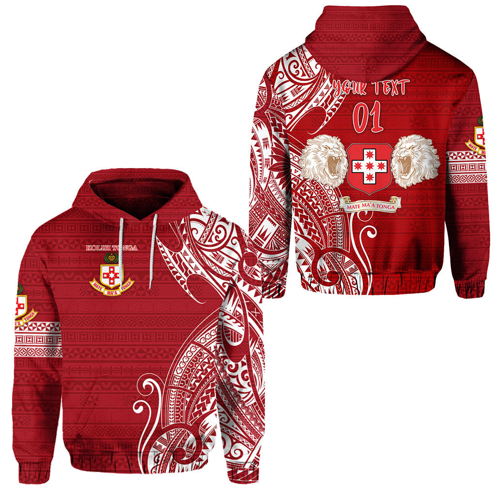 ( Personalised) Kolisi Tonga Mate Ma'a Tonga Hoodie Laione Ashburton Old Boys, Text And Number