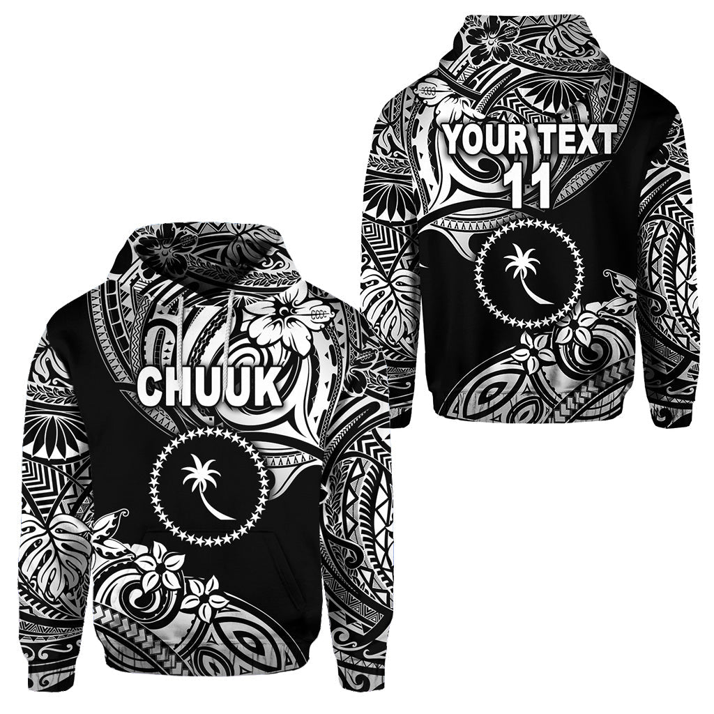 ( Personalised) FSM Chuuk Hoodie Unique Vibes Black