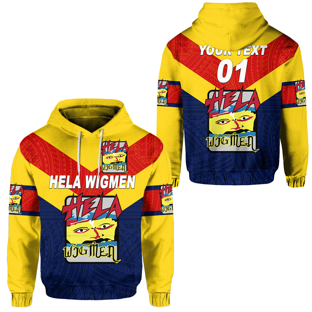 ( Personalised) Papua New Guinea Hela Wigmen Hoodie Rugby Simple Style, Text And Number