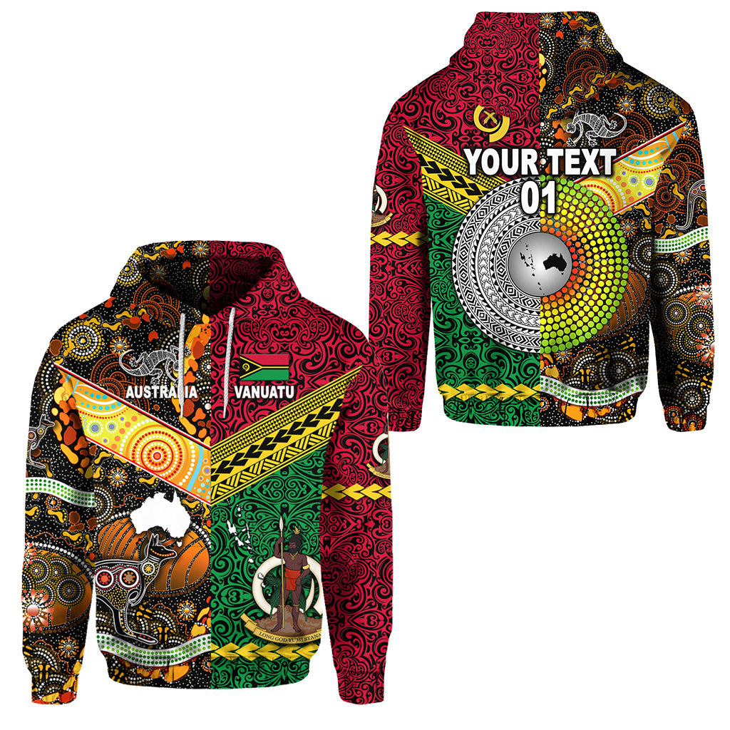 ( Personalised) Vanuatu And Australia Hoodie Together