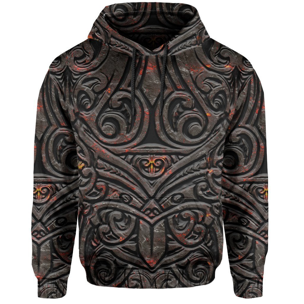 New Zealand Warriors Hoodie Maori Tiki Vocalno Style