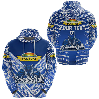 ( Personalised) Mate Ma'a Tonga Hoodie Leimatu'a Bulls Creative Style Blue, Text And Number