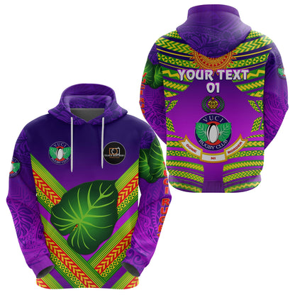 ( Personalised) Fiji Vuci Rugby Club Hoodie Creative Style Purple, Text And Number