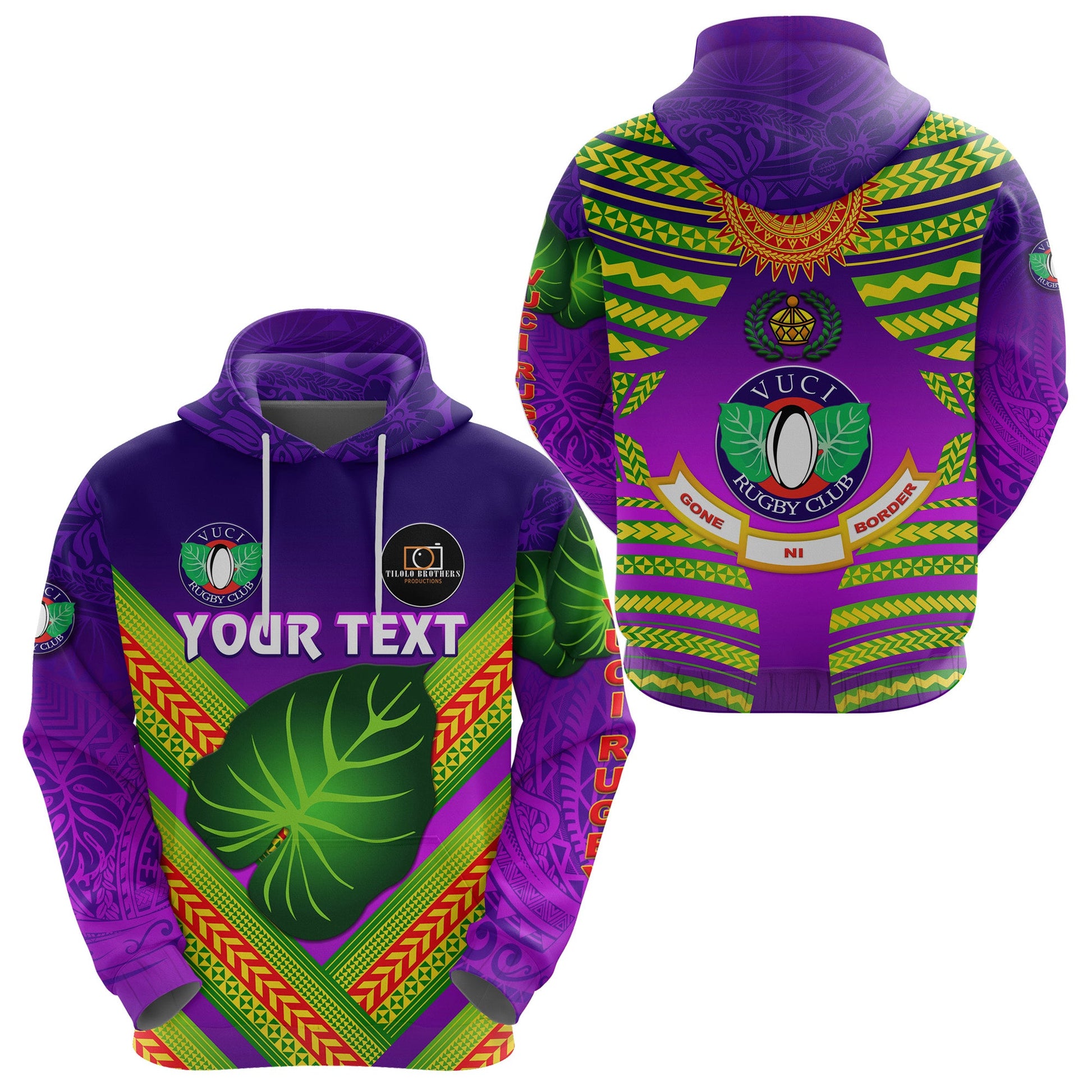 ( Personalised) Fiji Vuci Rugby Club Hoodie Creative Style Purple