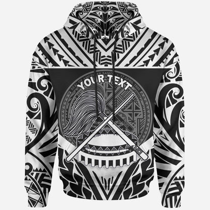 American Samoa Hoodie Unique Eagle Feather Texture Black