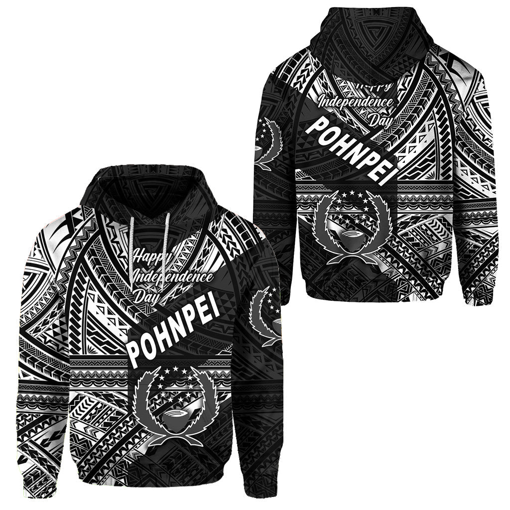 FSM Pohnpei Hoodie Happy Independence Day Original Vibes Black